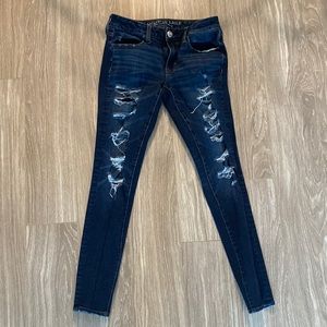 AEO Distressed Skinny Jeans